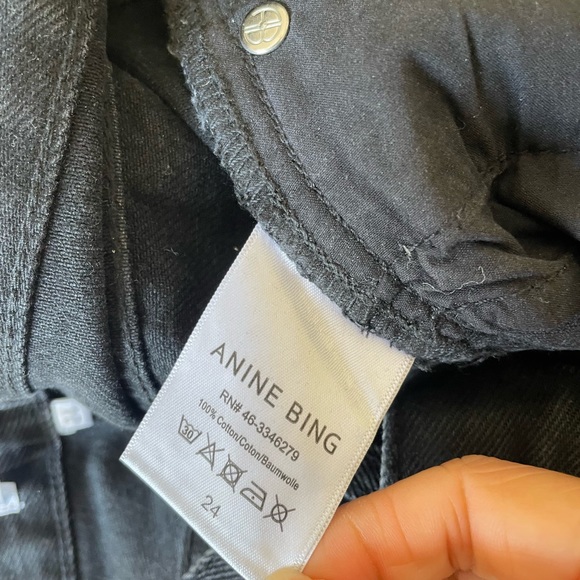 Anine bing straight leg black jeans - Picture 6 of 7
